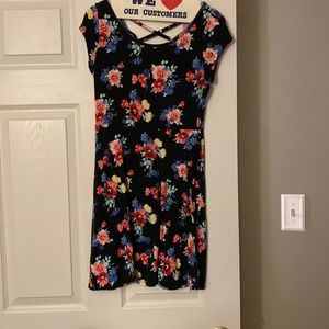 Short Sleeve Flower Dress